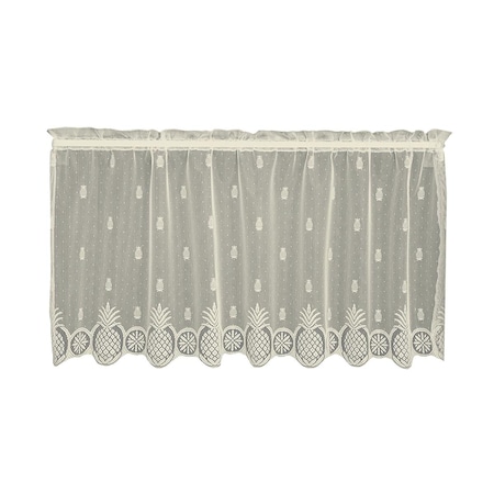 Heritage Lace Welcome 60 x 24 in. Tier, Ecru 7270E-6024